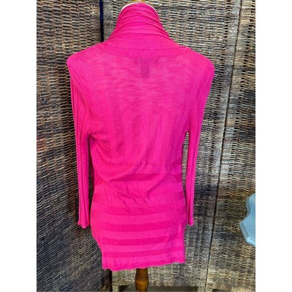 International Concepts Women's Pink Waterfall Tie Front Cardigan Medium - Picture 15 of 15
